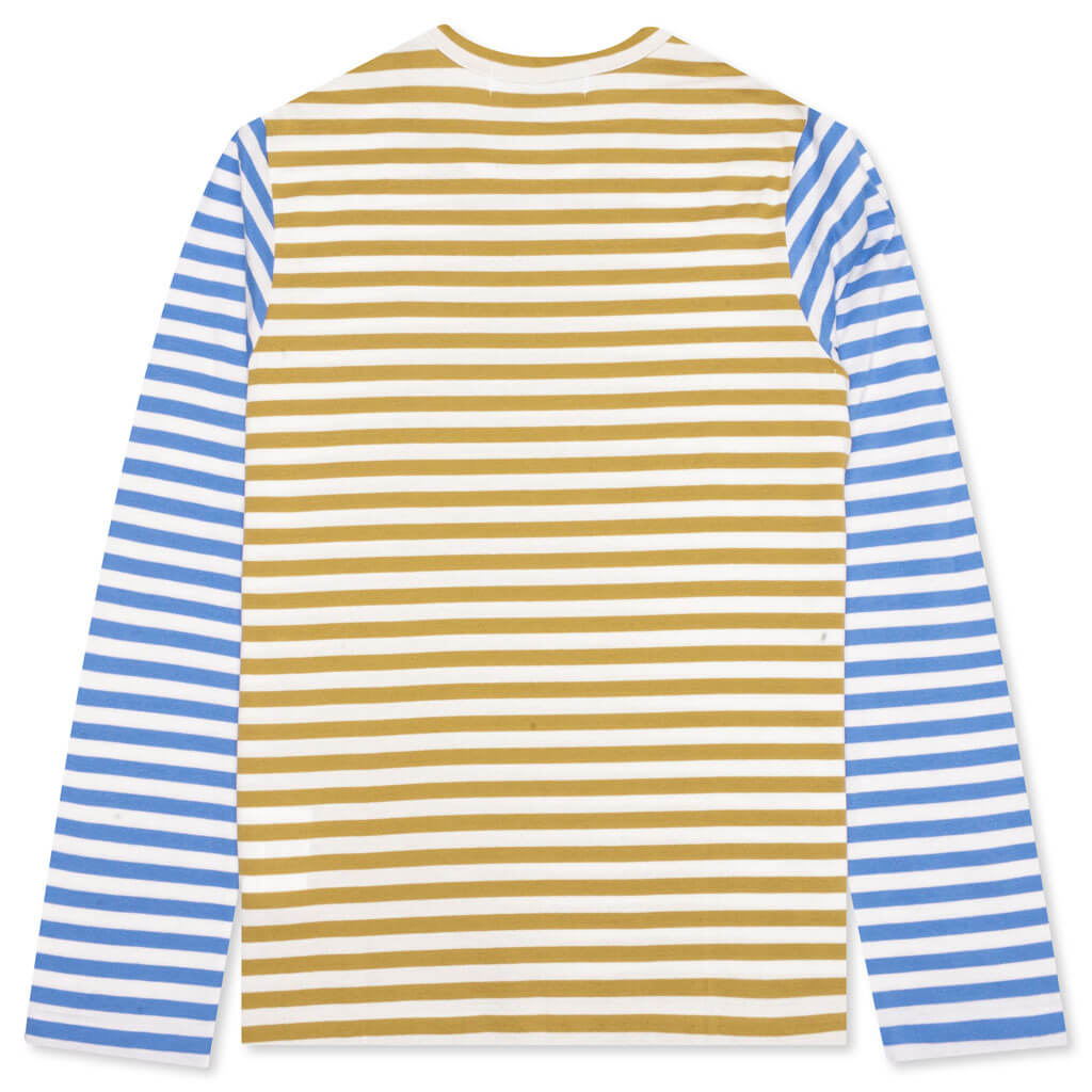 Women's Bi-Color Stripe T-Shirt - Olive/Blue