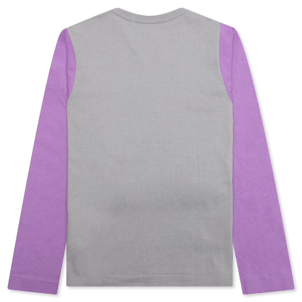 Women's Bi-Color T-Shirt - Grey/Purple