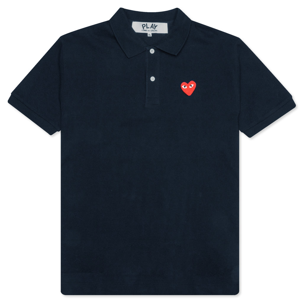 Women's Red Emblem Polo Tee - Navy