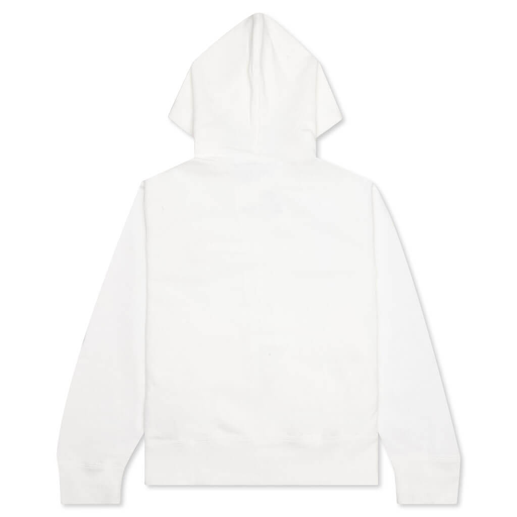 Women's Stacked Heart Hooded Sweatshirt - White