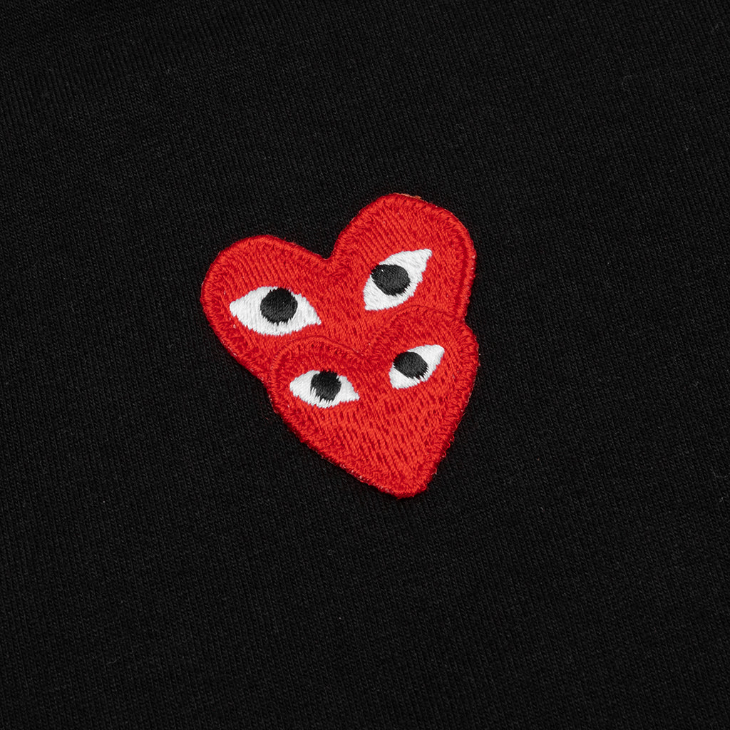 Women's Stacked Heart S/S T-Shirt - Black, , large image number null
