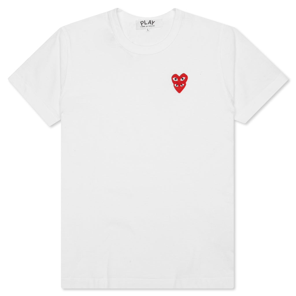 Women's Stacked Heart S/S T-Shirt - White, , large image number null