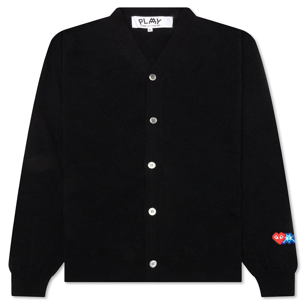 Comme des Garcons PLAY x the Artist Invader Button Cardigan - Black, , large image number null