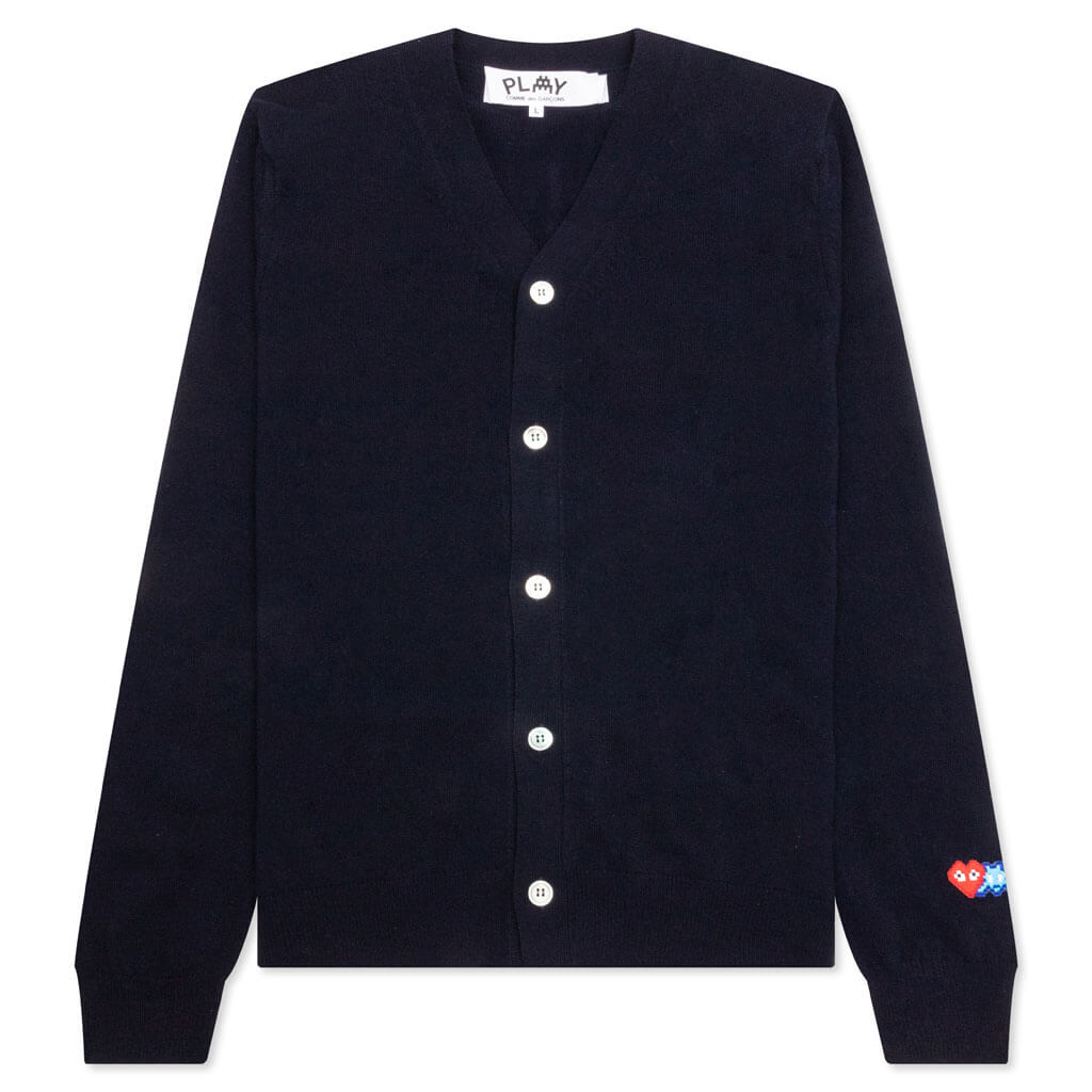 Comme des Garcons PLAY x the Artist Invader Button Cardigan - Navy