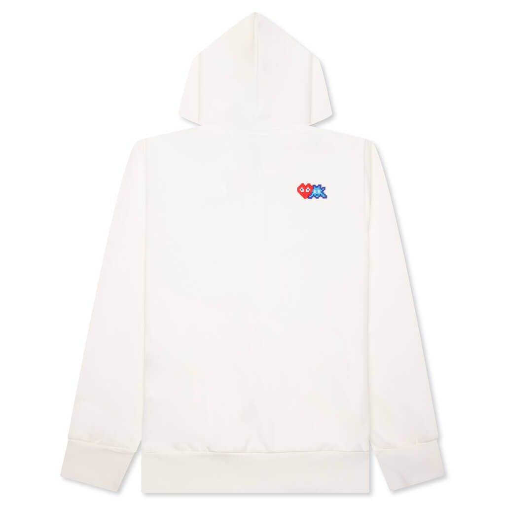 Comme des Garcons PLAY x the Artist Invader Women's Full-Zip Hoodie - Off-White, , large image number null