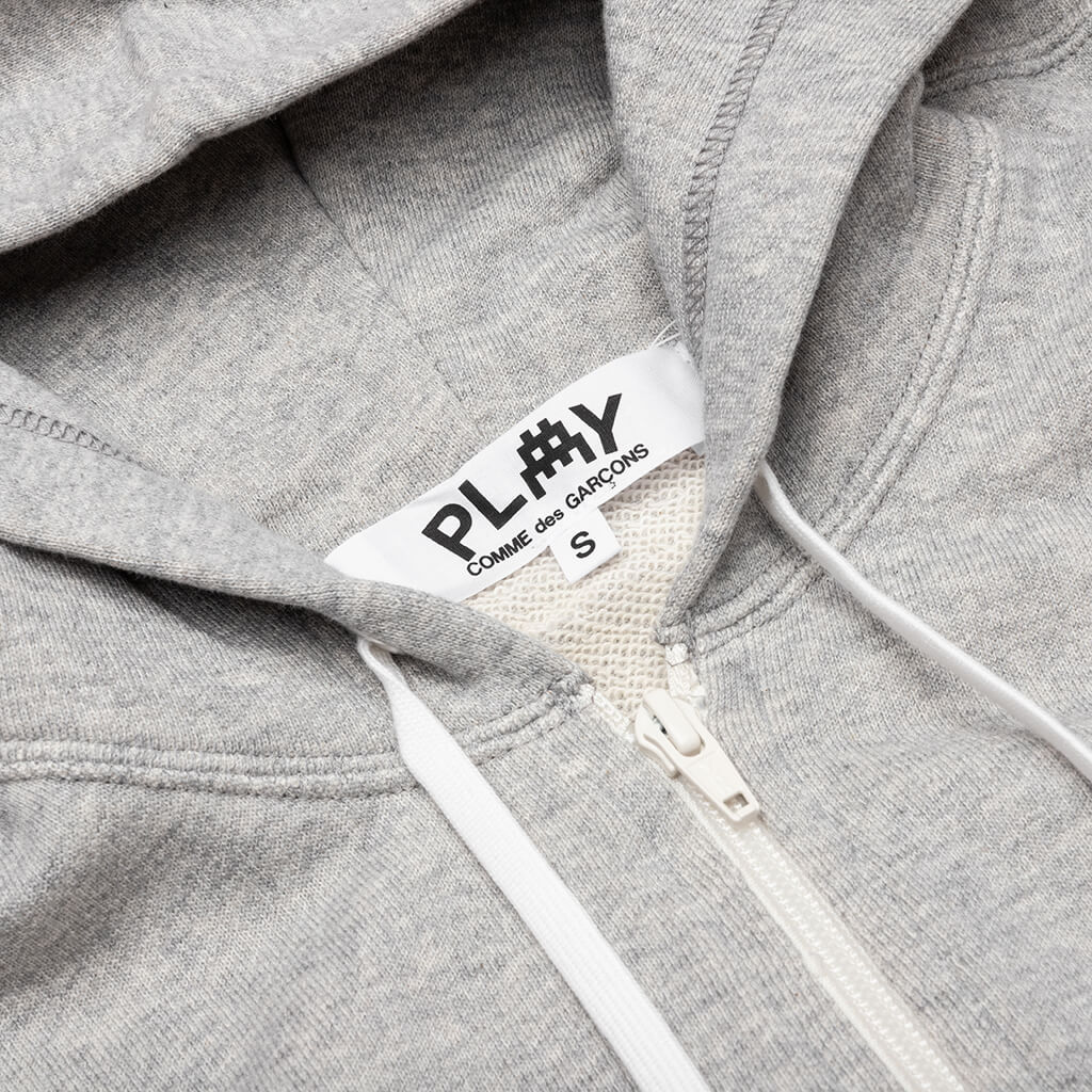 Comme des Garcons PLAY x the Artist Invader Women's Hooded Sweatshirt - Top Grey, , large image number null