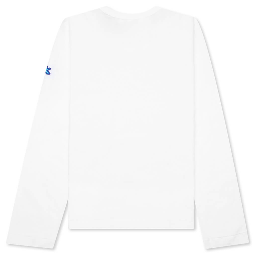 Comme des Garcons PLAY x the Artist Invader Women's L/S Tee - White