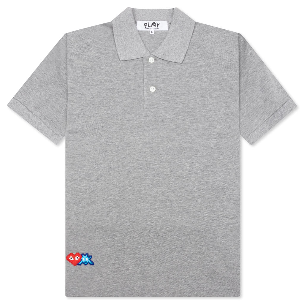 Comme des Garcons PLAY x the Artist Invader Women's Polo - Grey
