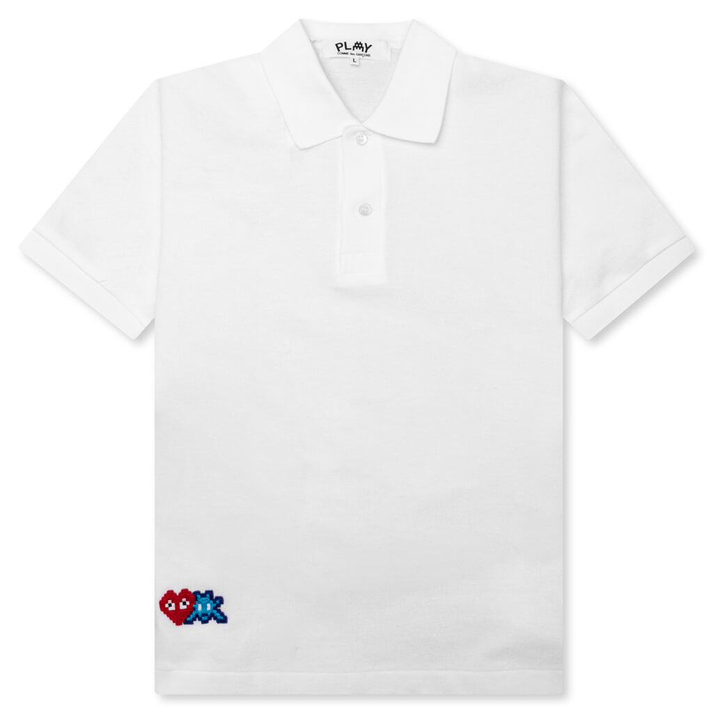 Comme des Garcons PLAY x the Artist Invader Women's Polo - White, , large image number null