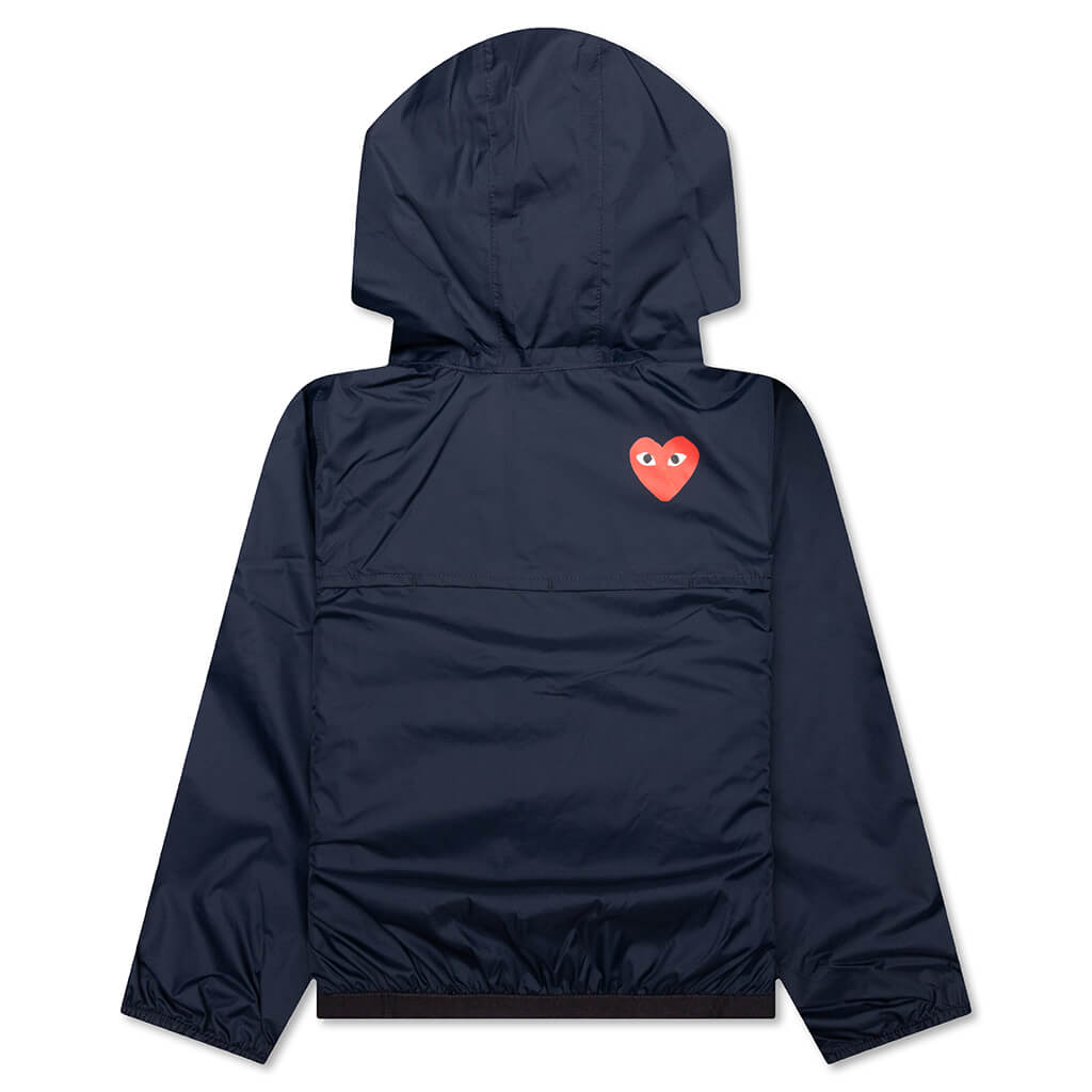 Comme des Garcons Play x K-Way Kids Full Zip Jacket - Navy