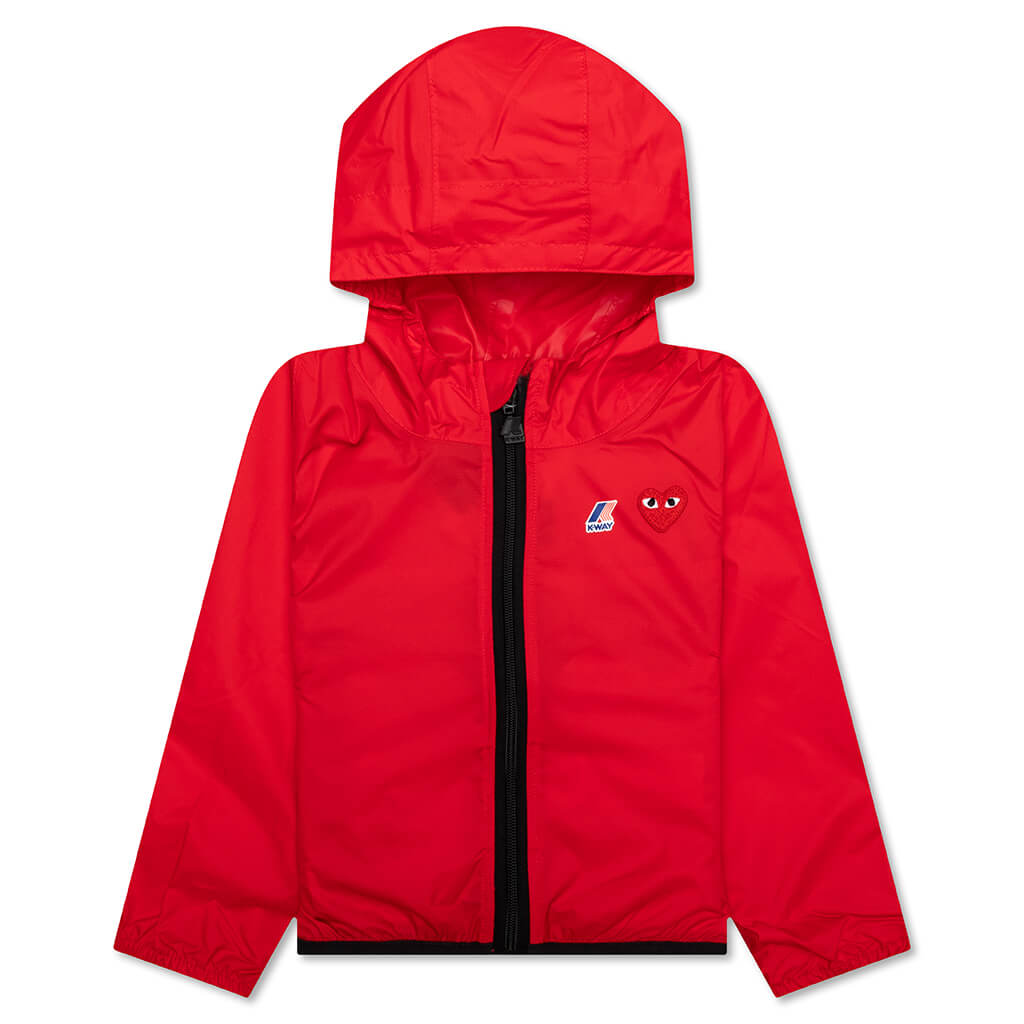 Comme des Garcons Play x K-Way Kids Full Zip Jacket - Red