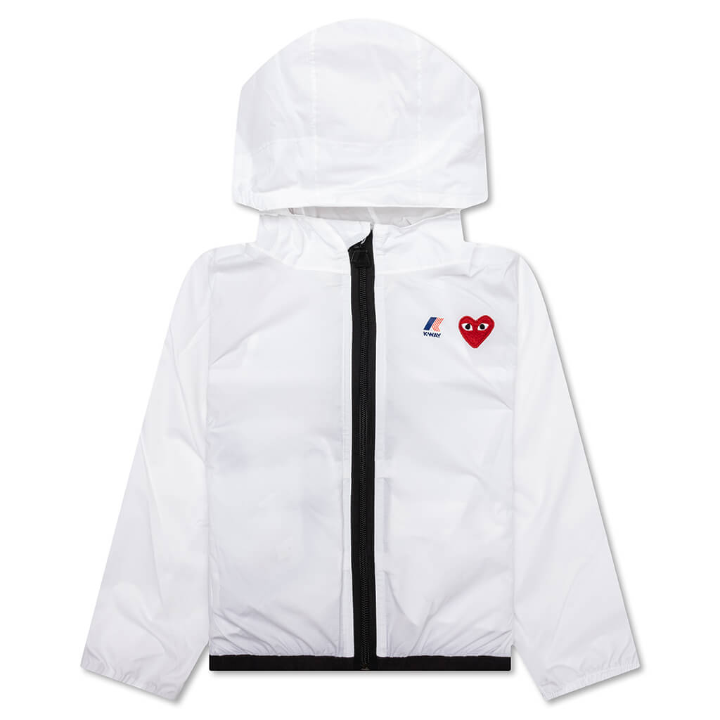 Comme des Garcons Play x K-Way Kids Full Zip Jacket - White