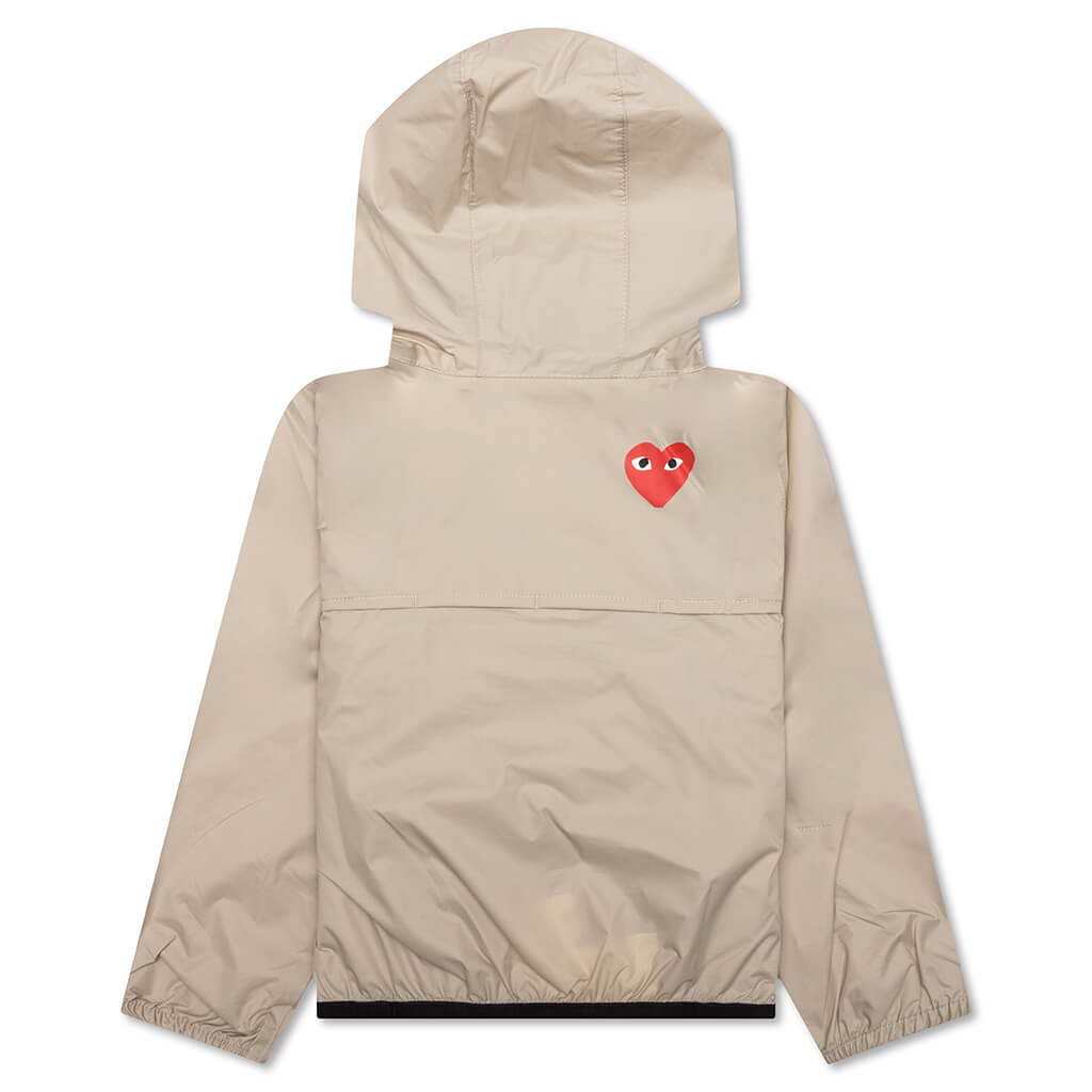 Comme des Garcons Play x K-Way Kids Half Zip Jacket - Beige, , large image number null