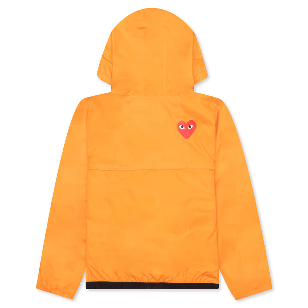 Comme des Garcons Play x K-Way Kids Half Zip Jacket - Orange