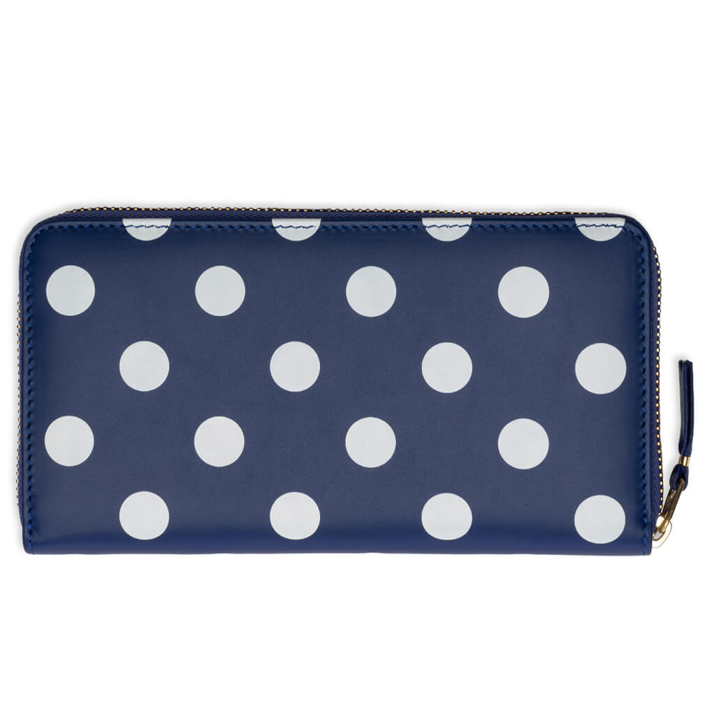 Comme des Garcons Polka Dots Wallet - Navy, , large image number null