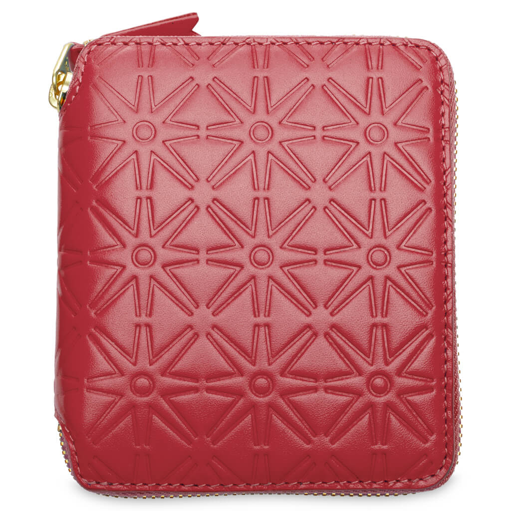 Comme des Garcons SA210E-A Embossed Wallet - Red