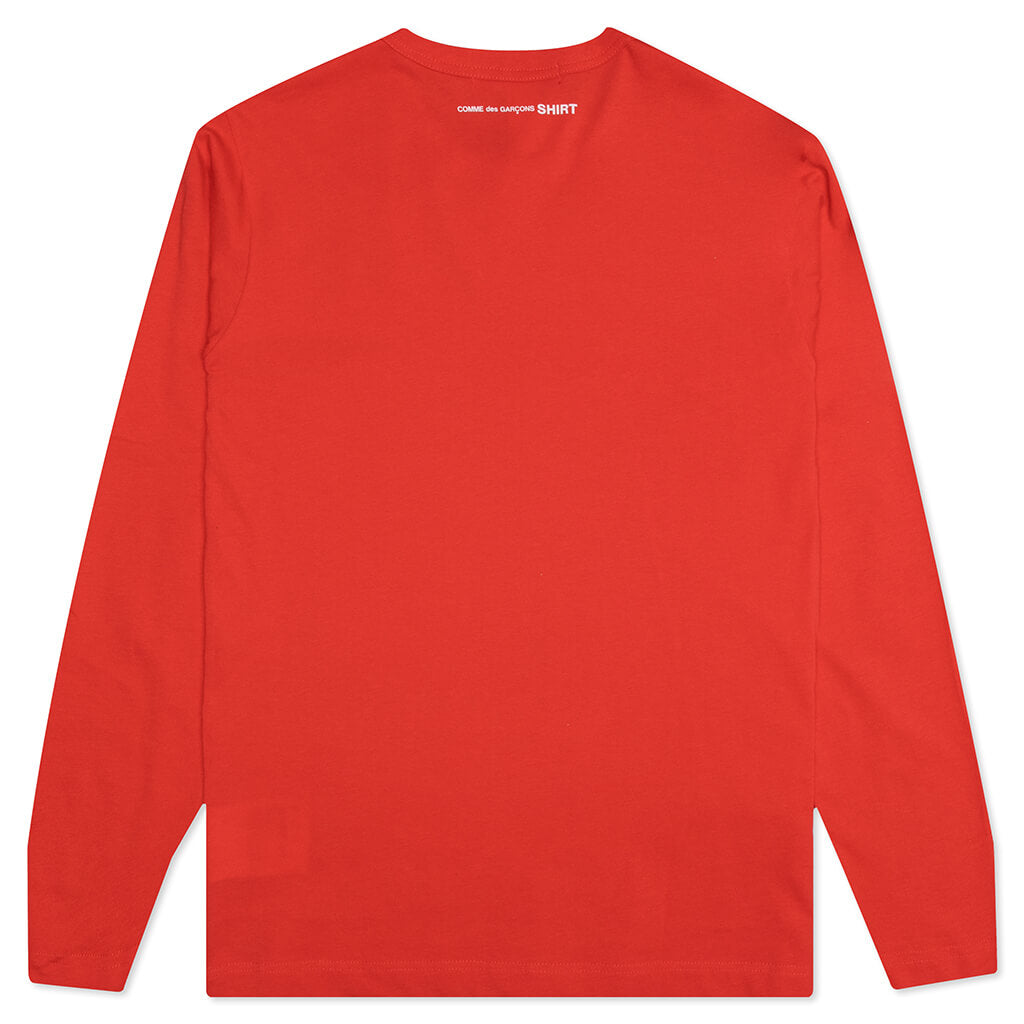 Back Logo L/S Tee - Red