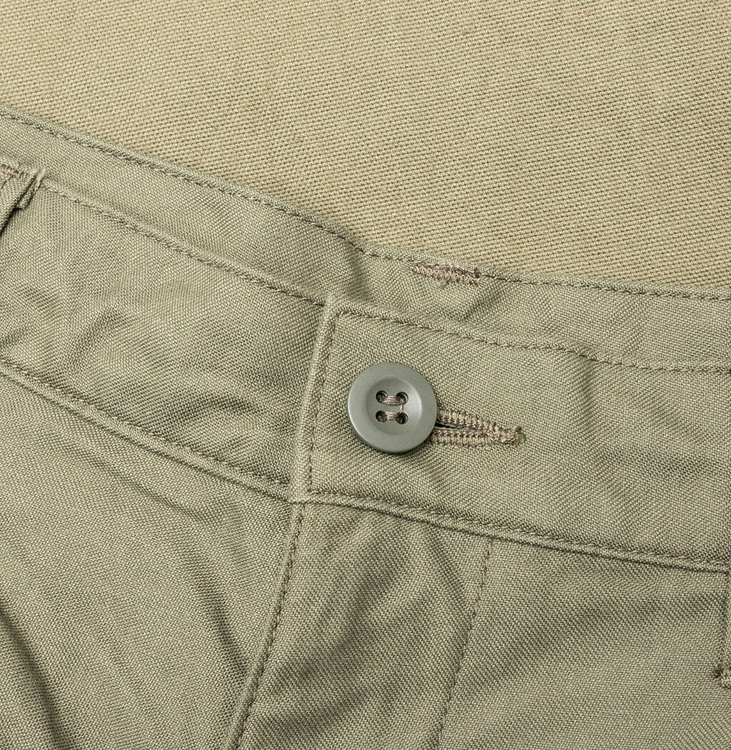 Contrast Cotton Pants - Khaki, , large image number null