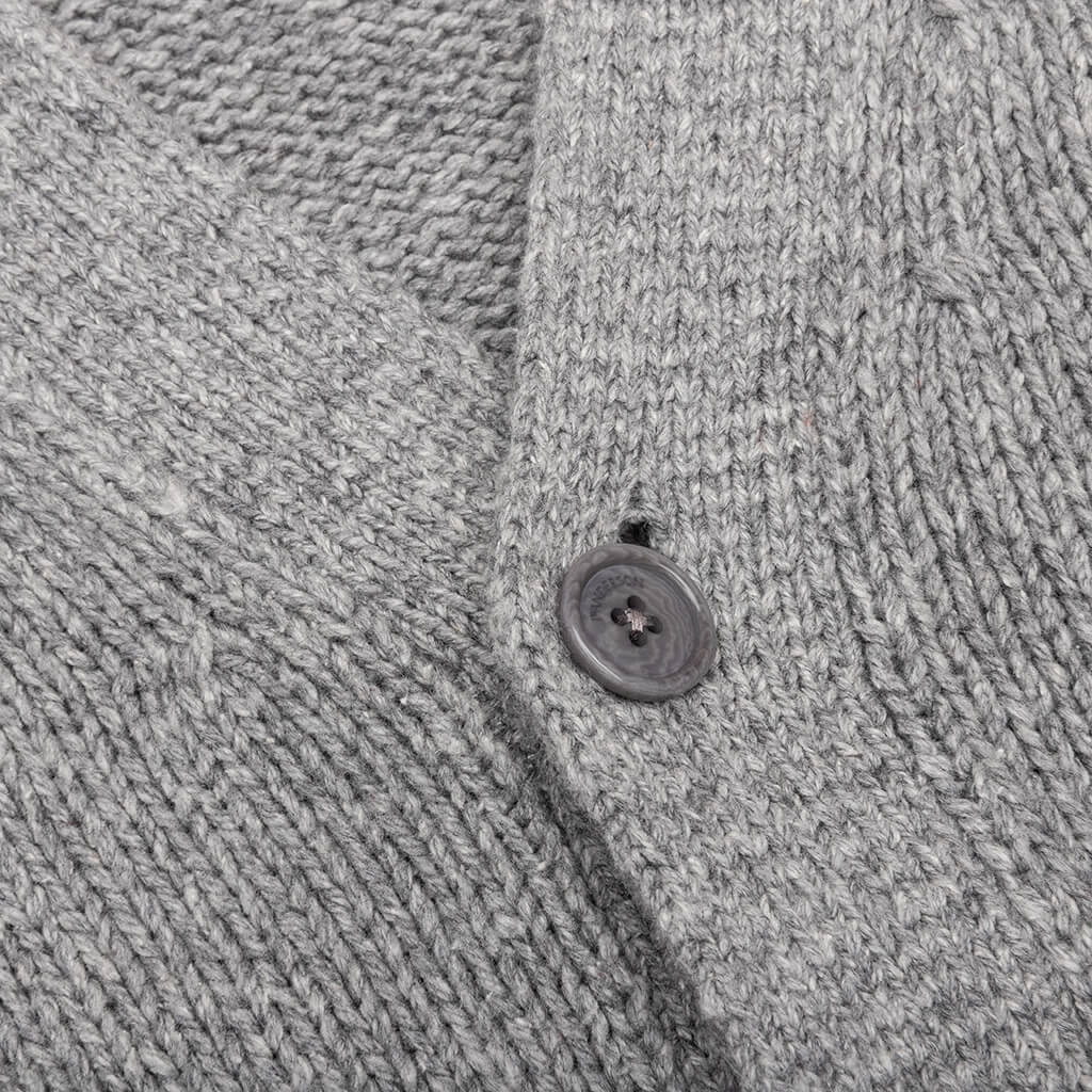 Contrast Pocket Cardigan - Grey Melange, , large image number null