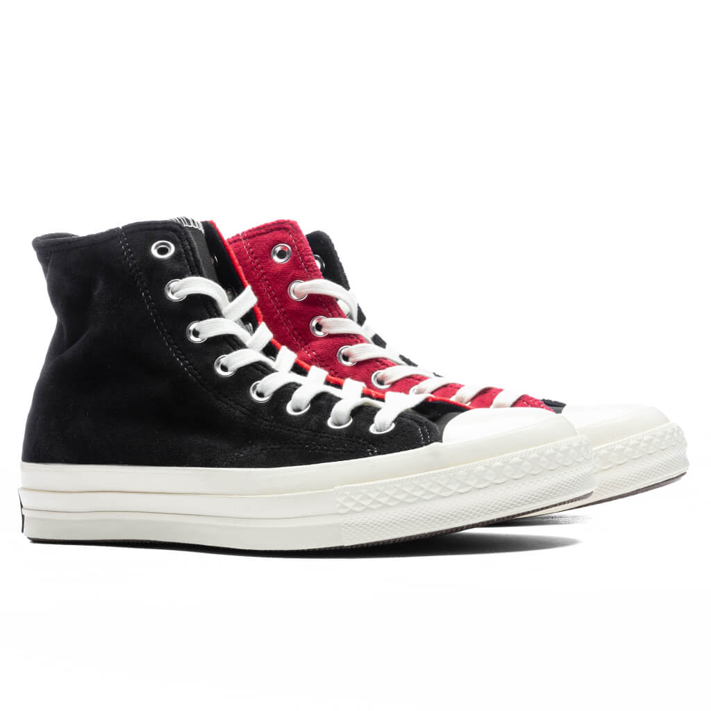 Chuck 70 Beyond Retro Velvet - Black/Red/Egret