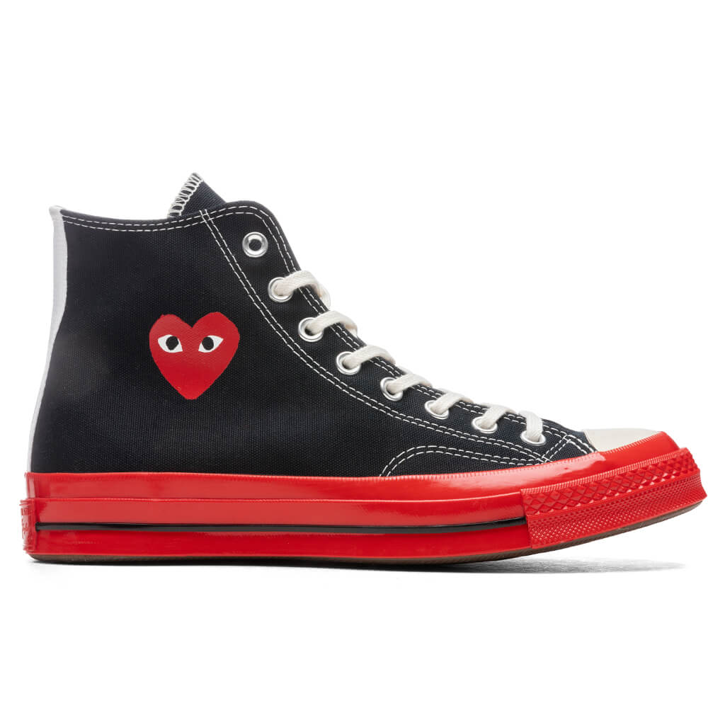 Converse x Comme Des Garcons PLAY All Star Chuck '70 Hi Red Sole - Black
