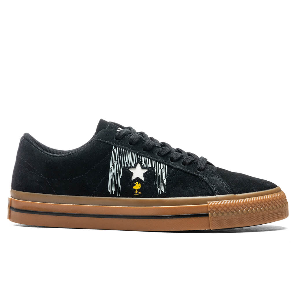 Converse x Peanuts One Star Ox - Black/Egret/Gum Honey
