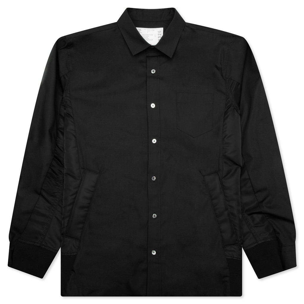 Cotton Poplin Shirt - Black