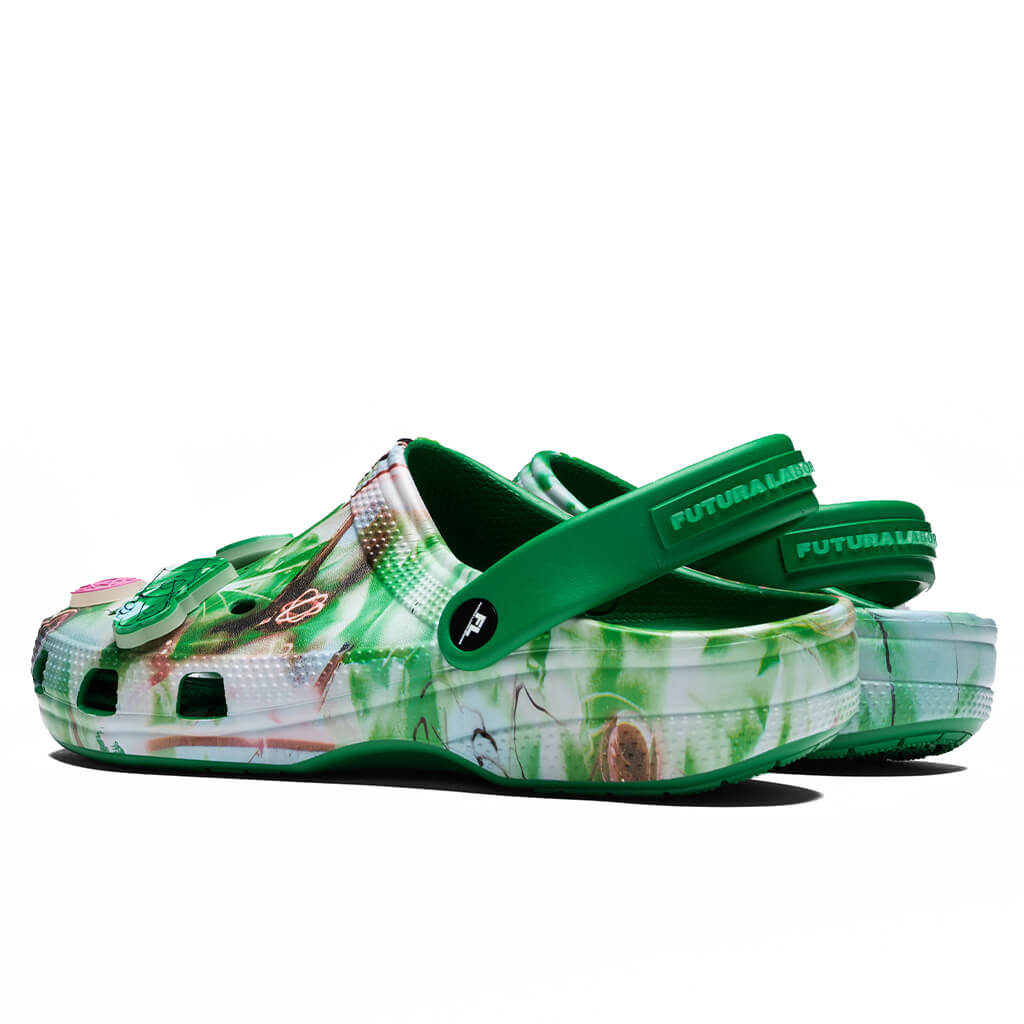 Crocs x The Futura Laboratories Classic Clog - Green Ivy, , large image number null