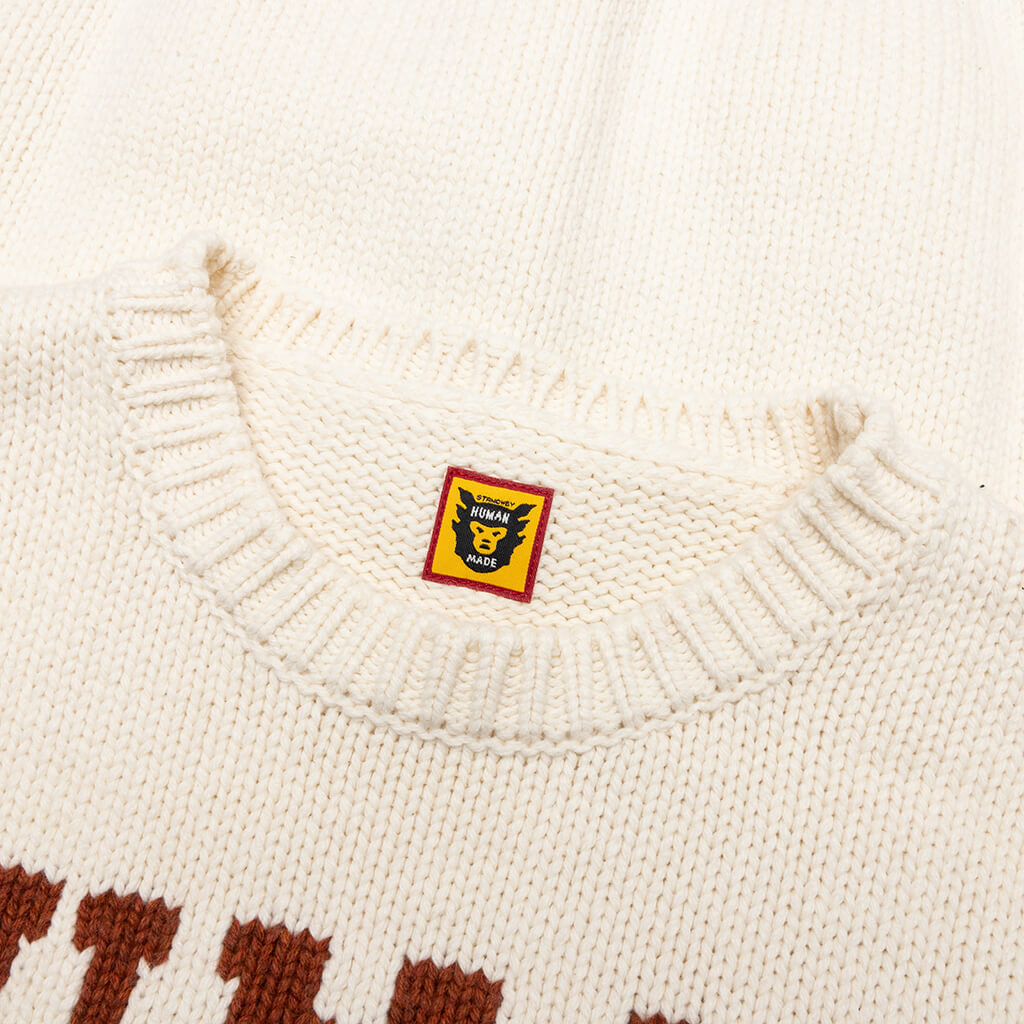 Dachs Knit Sweater - White, , large image number null