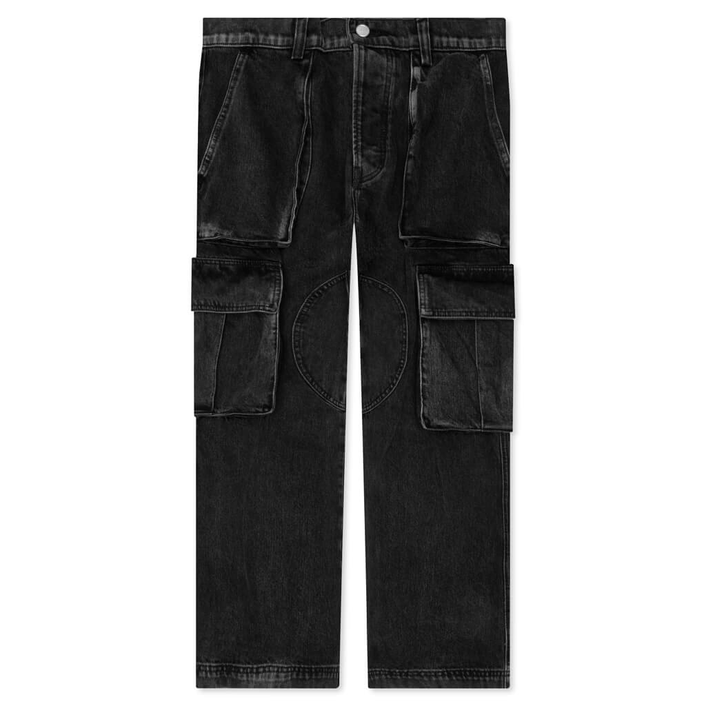 Denim Logo Cargos - Charcoal Wash