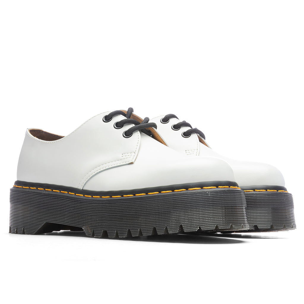 1461 Quad Smooth Leather Platform Shoes - White Smooth, , large image number null