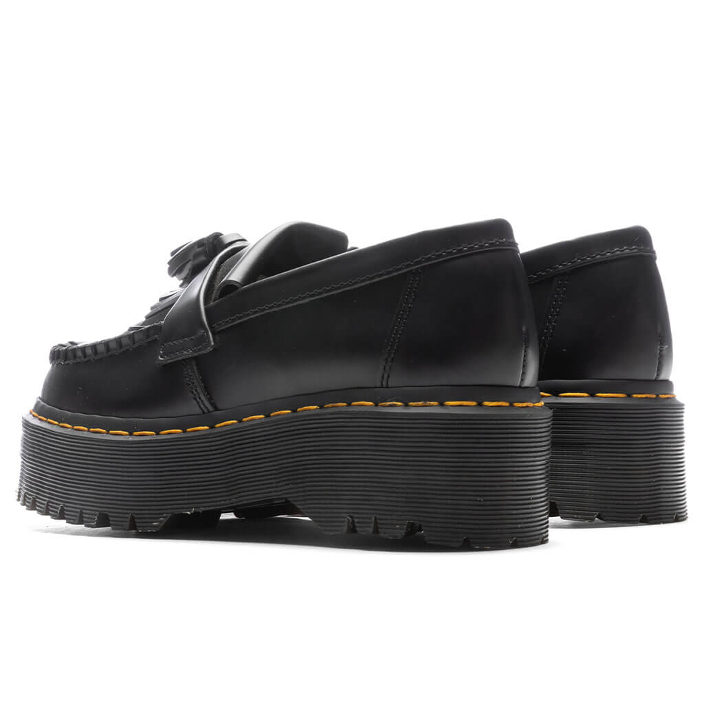 Adrian Leather Platform Tassel Loafers - Black Smooth, , large image number null