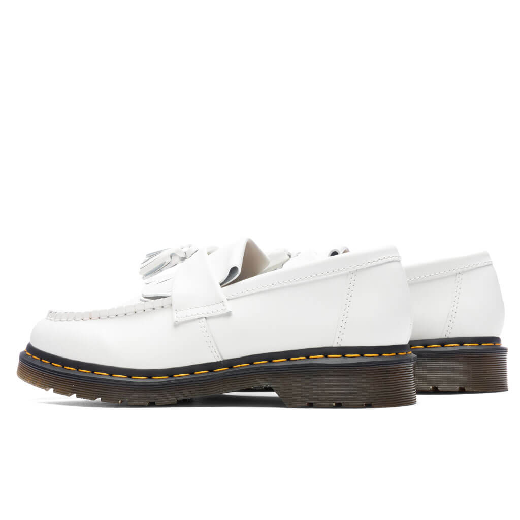 Adrian Y's Smooth Leather Tassel Loafer - White, , large image number null