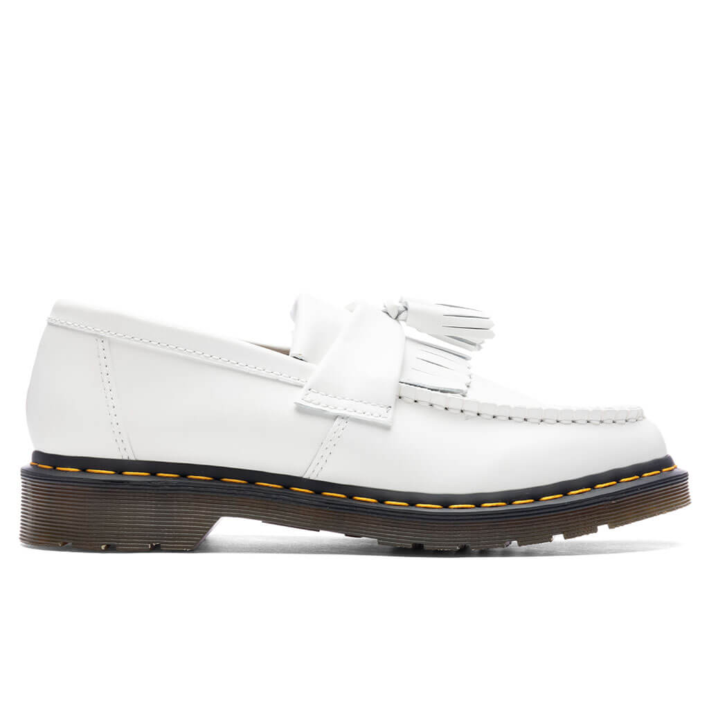 Adrian Y's Smooth Leather Tassel Loafer - White, , large image number null