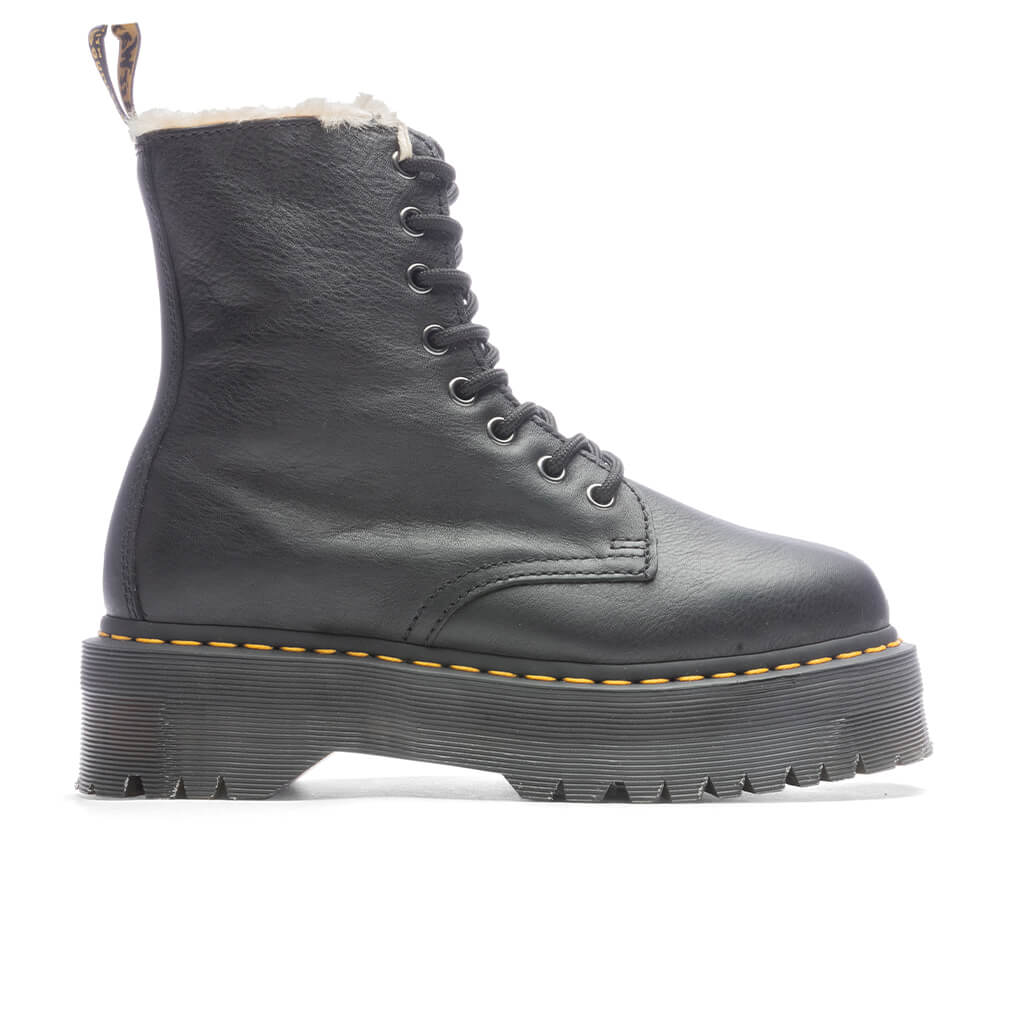 Women's Jadon Boot Leather Faux Fur Lined Platforms - Black