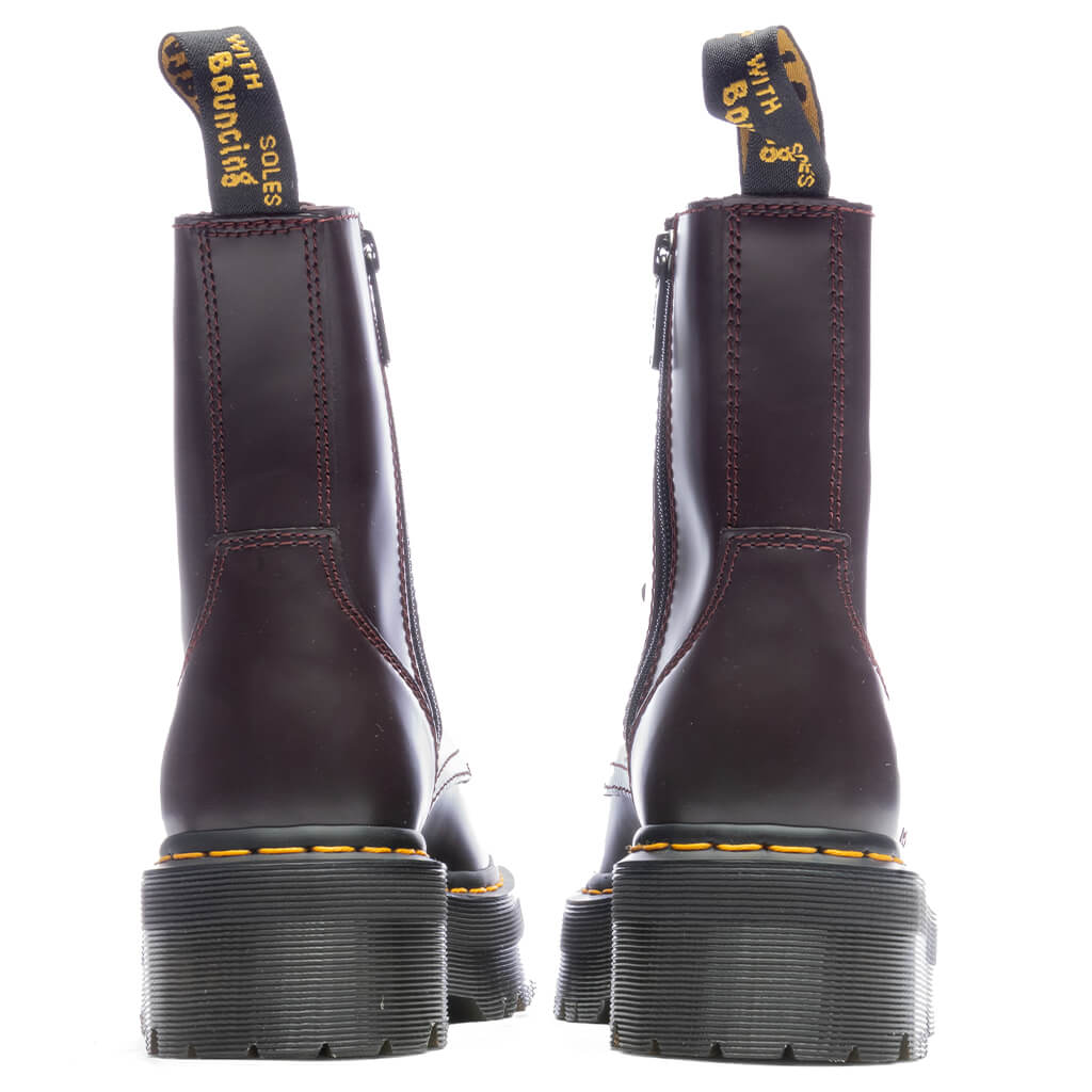 Women's Jadon Boot Smooth Leather Platforms - Burgundy, , large image number null