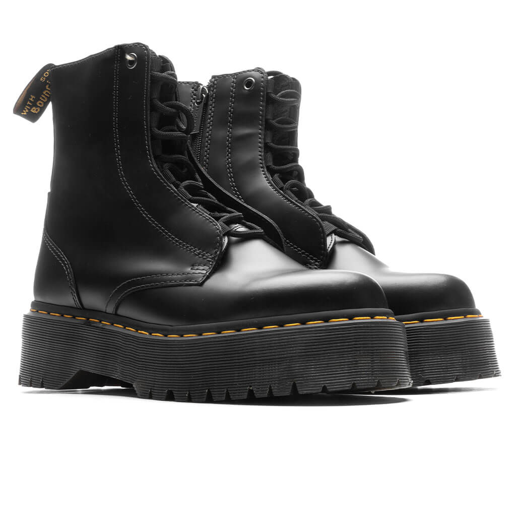 Jarrick Smooth Leather Platform Boots - Black, , large image number null