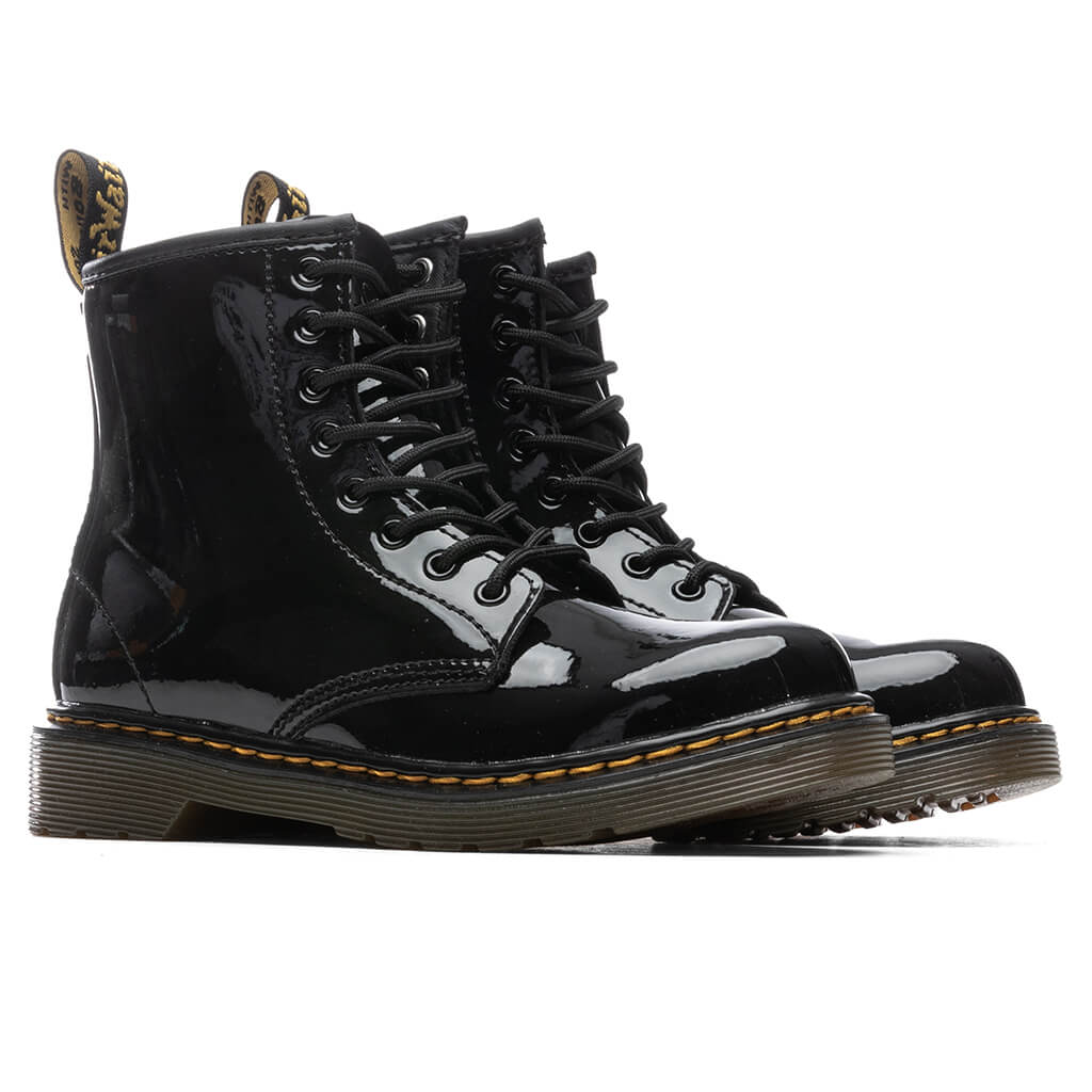 Junior 1460 Patent Leather Lace Up Boots - Black, , large image number null