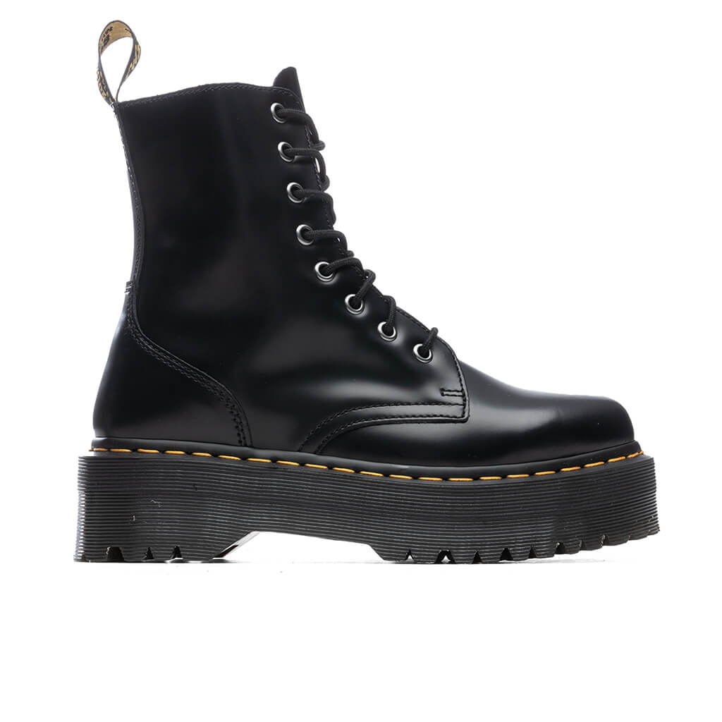 Women's Jadon Smooth Leather Platform Boots - Black
