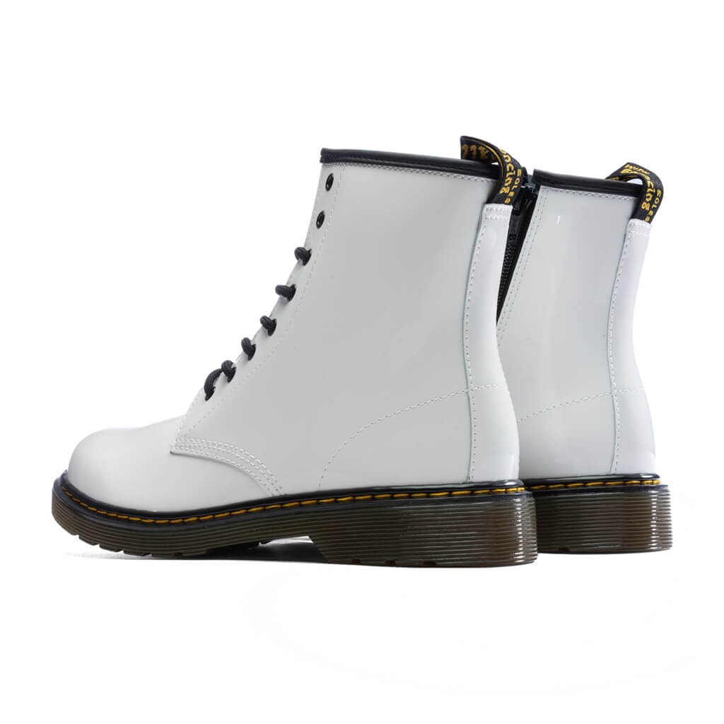 Youth 1460 Patent Leather Boots - White Patent Lamper, , large image number null
