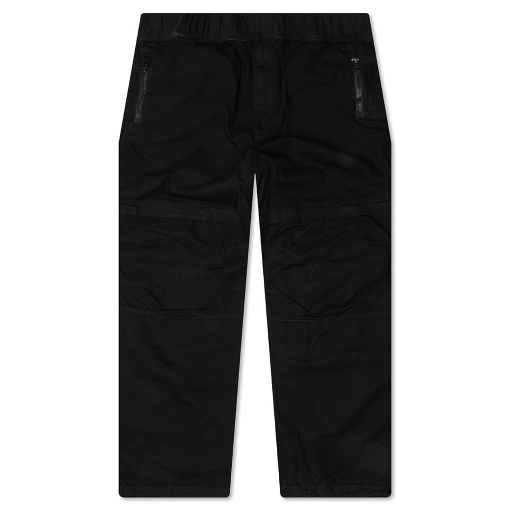 Elasticated Wait Zip Off Denim Pants - Black