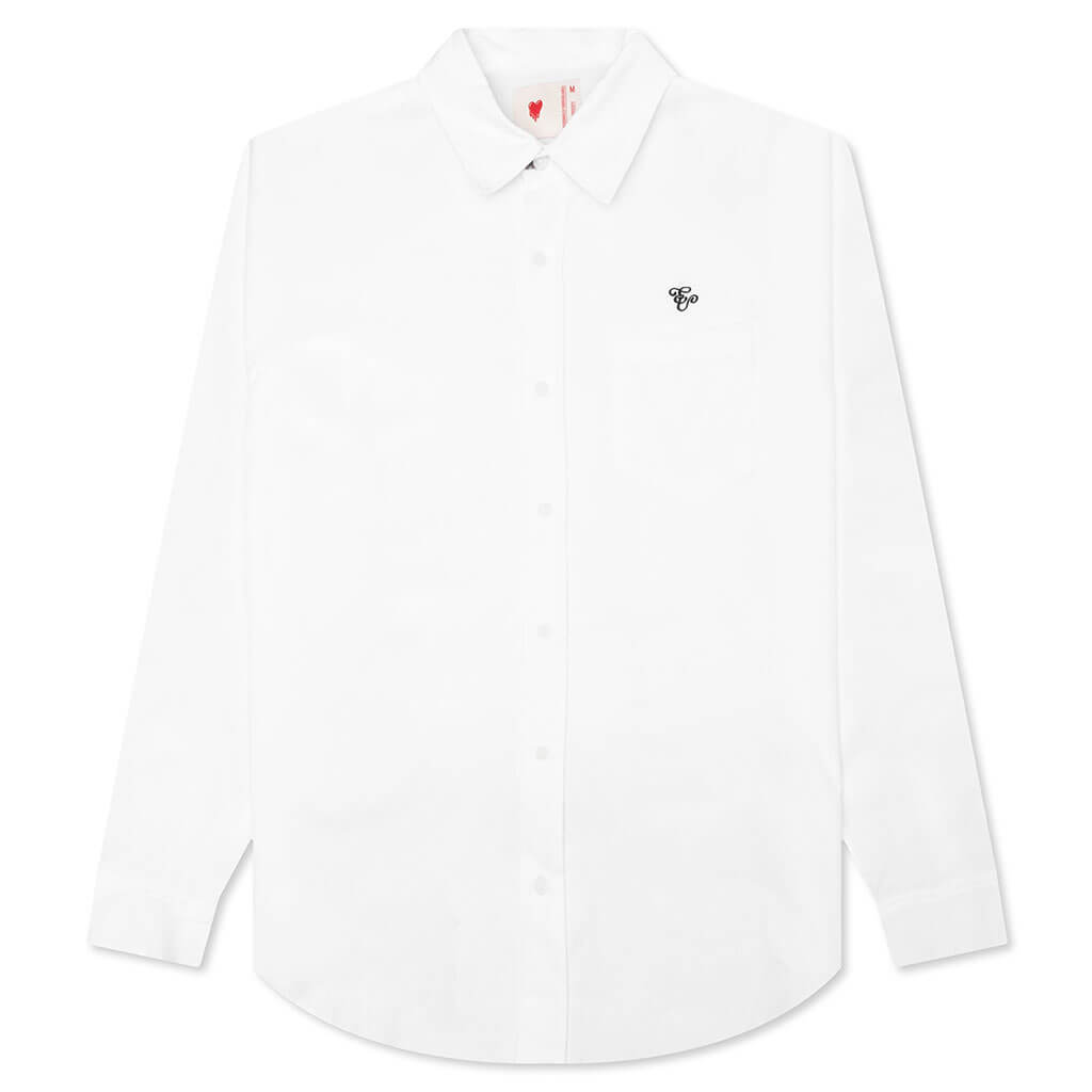Airbrush Button Up - White