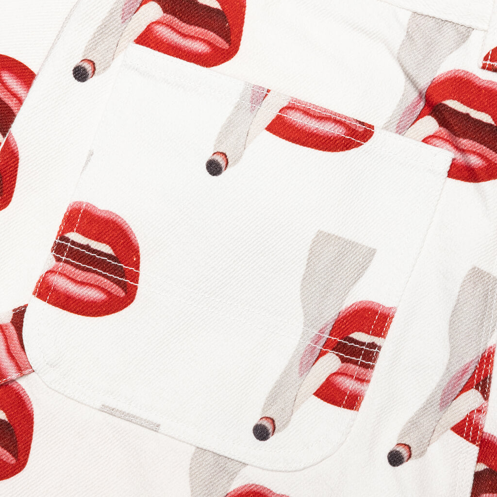 Emotionally Unavailable x Tom Wesselmann Smoking Lips Pant - White, , large image number null
