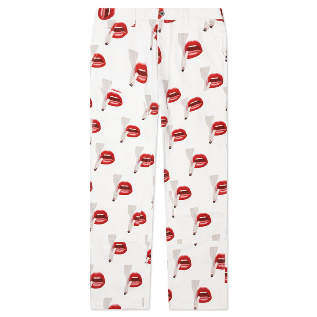 Emotionally Unavailable x Tom Wesselmann Smoking Lips Pant - White, , large image number null