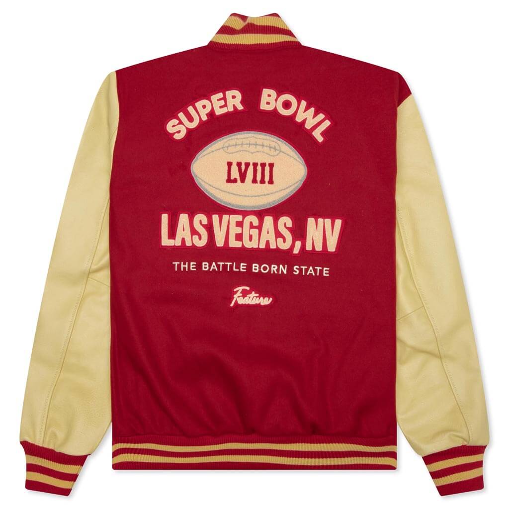 Feature x NFL Origins Varsity Jacket - Rebel Red