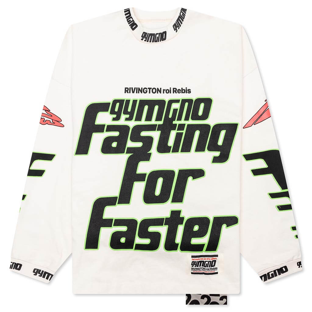 Fasting For Faster L/S Tee - Vintage White, , large image number null