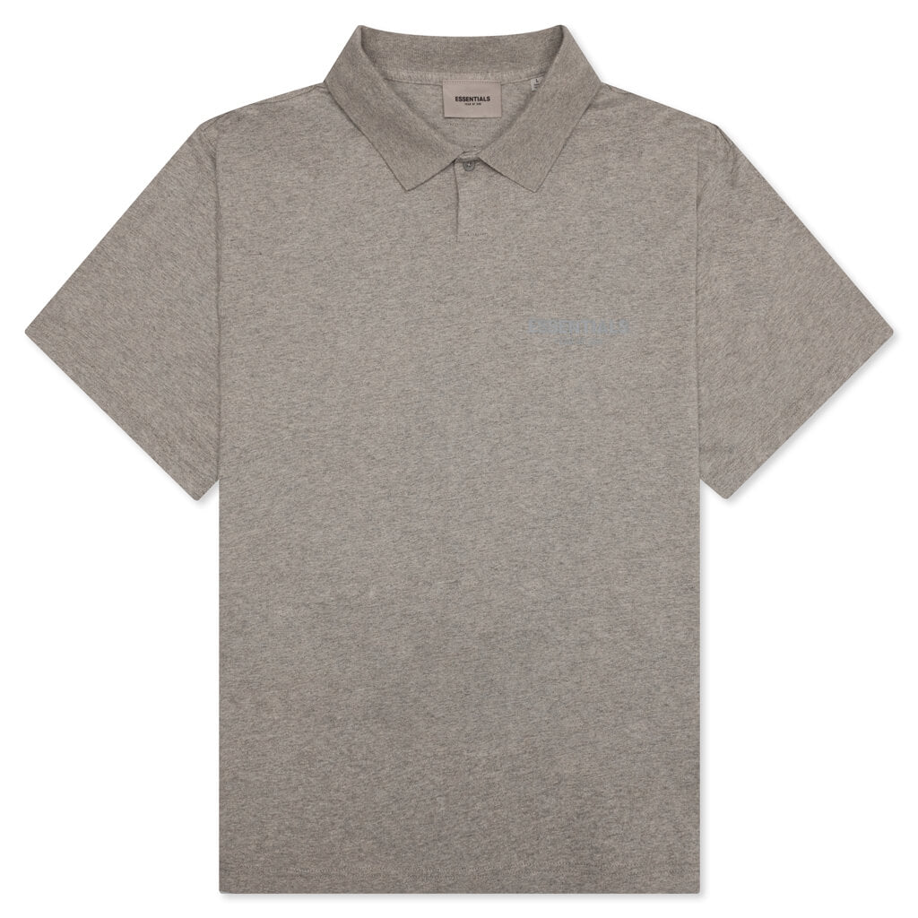 Essentials S/S Polo - Dark Heather Oatmeal