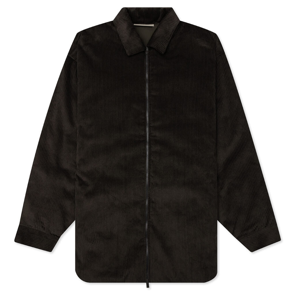 Corduroy Shirt Jacket - Off Black, , large image number null