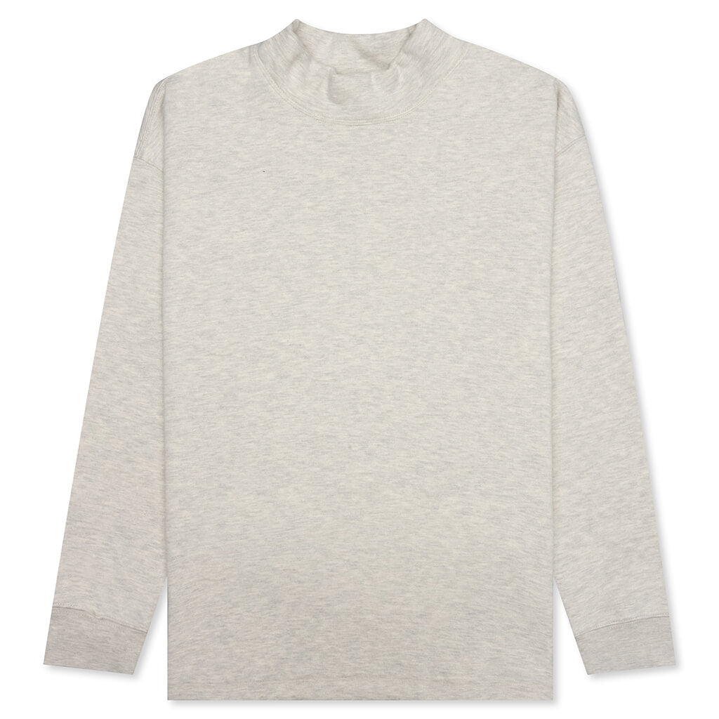 Essentials Core Relaxed Mockneck - Light Oatmeal, , large image number null