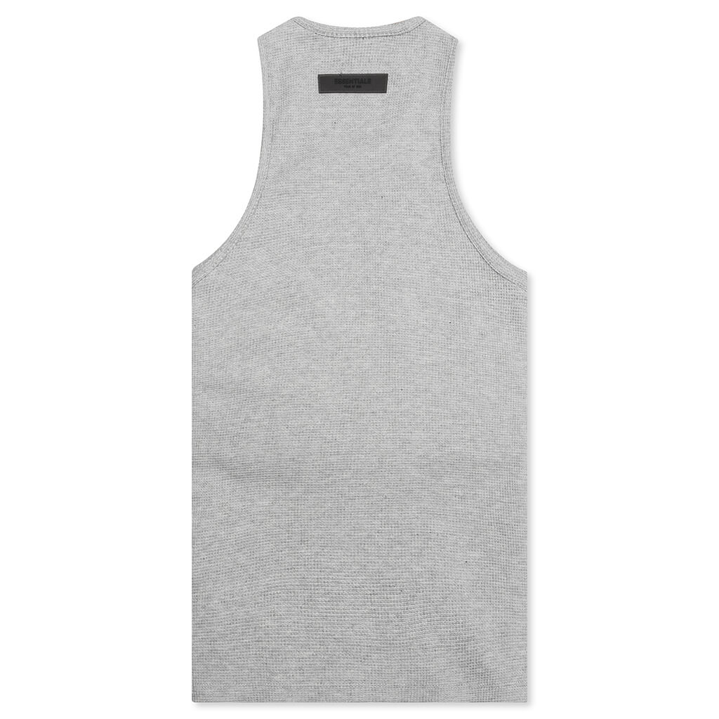 Essentials Kid's Waffle Tank - Dark Oatmeal, , large image number null